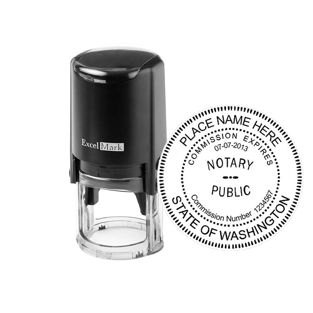 ExcelMark Custom Signature Stamp - Self Inking - Black Ink - Extra Small