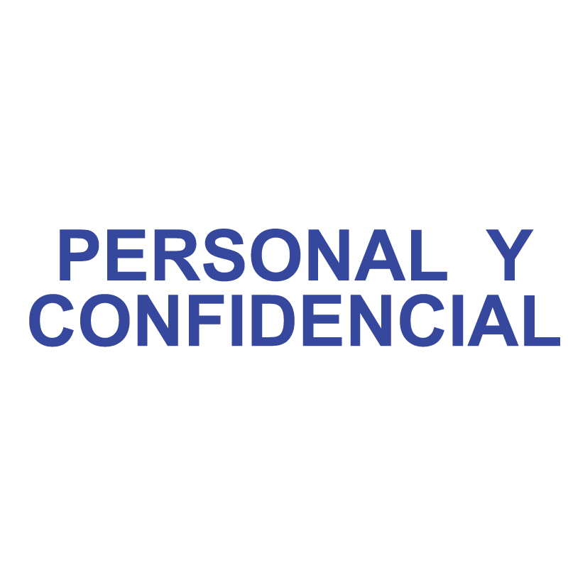 PERSONAL Y CONFIDENCIAL Stamp