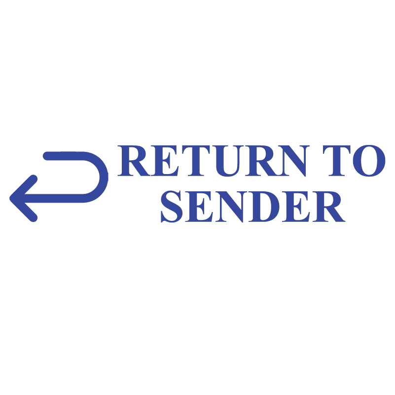 Arrow RETURN TO SENDER Stamp