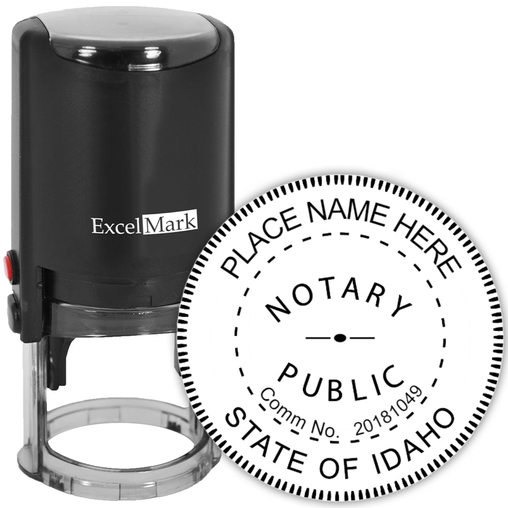 Round Idaho Notary Stamp